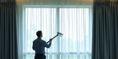 Commercial drapes cleaning service the-basin-vic hotels offices
